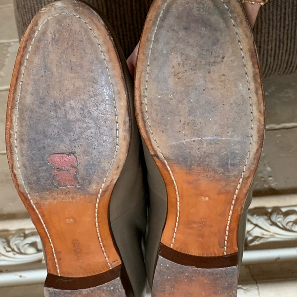 Céline taupe leather riding boots - Picture 5 of 13